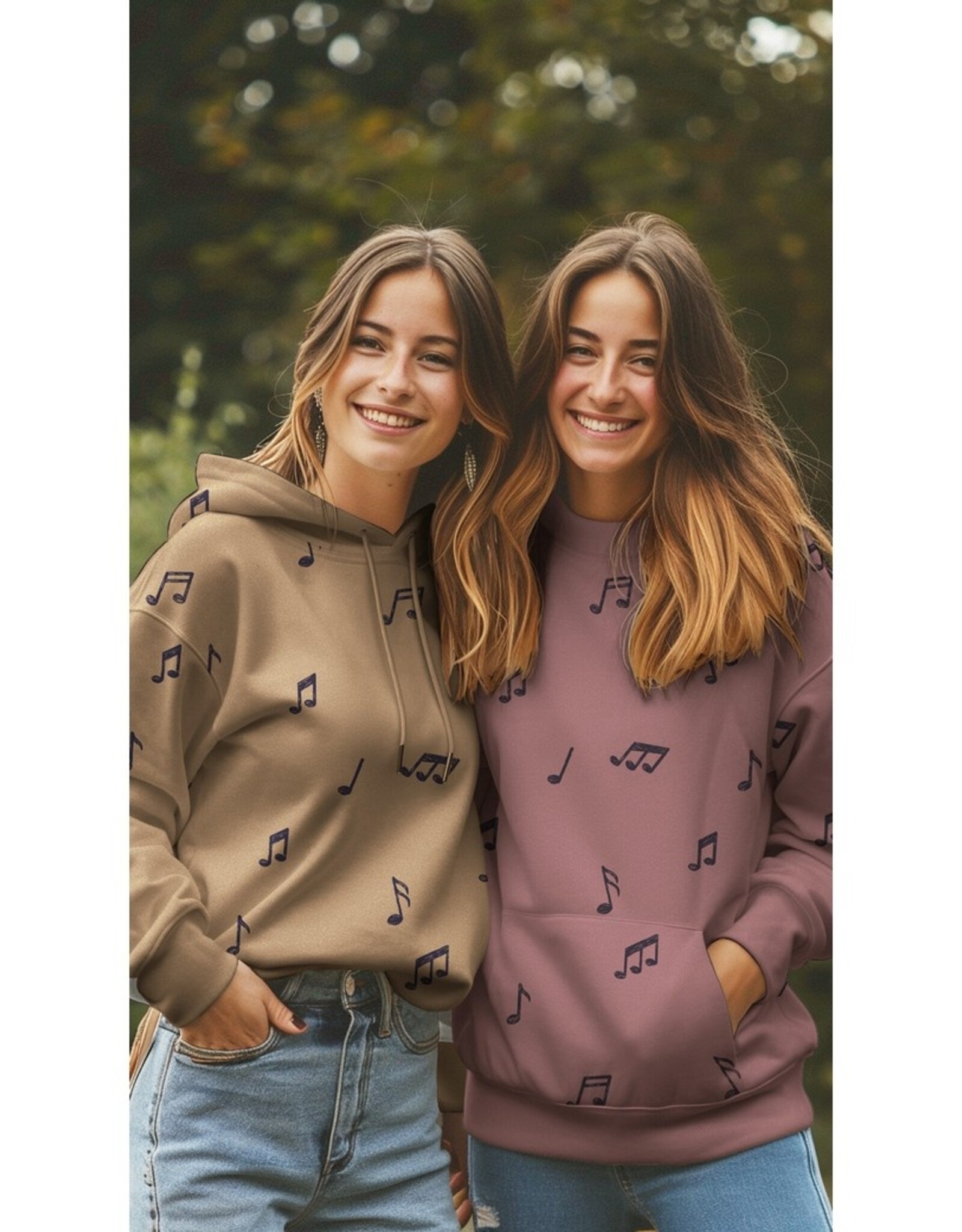 Jogging music muzieknoten bruin