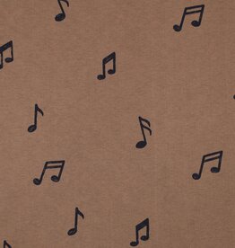 Jogging music muzieknoten bruin