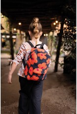 Teddy flowers licht kaki met beige/lila bloem