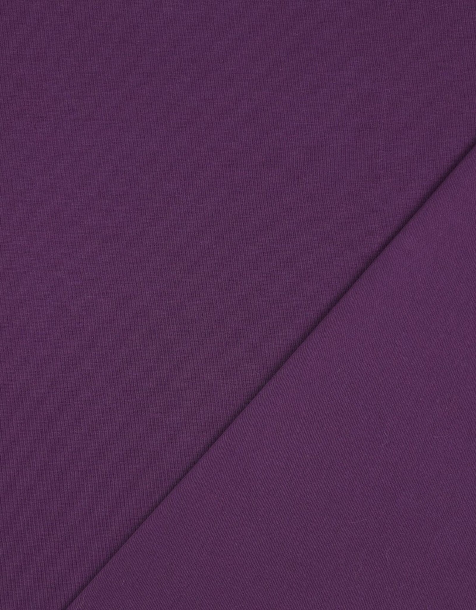 Jersey katoen  uni  intens paars