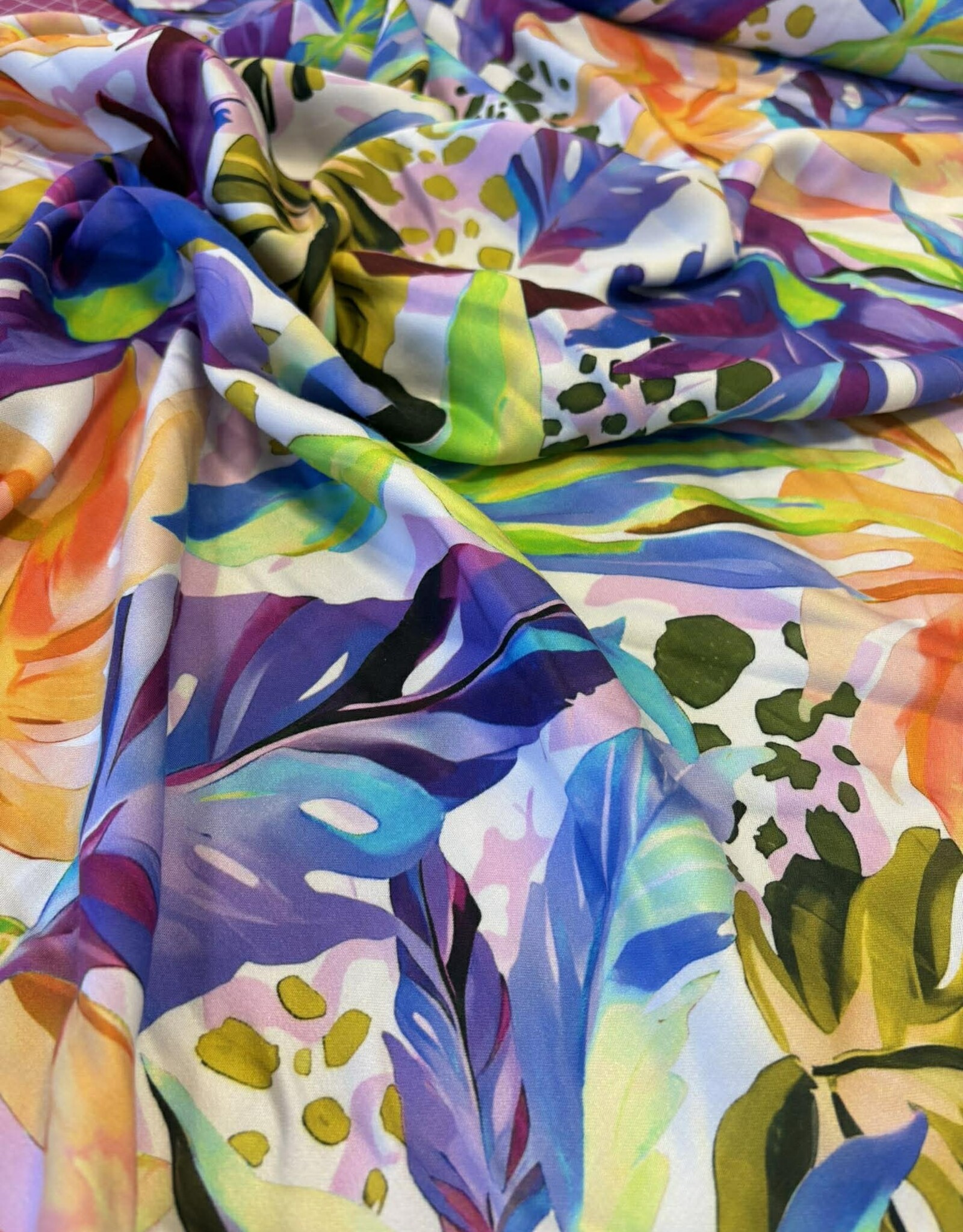 Viscose met lichte stretch Silky Filou Purple - deadstock