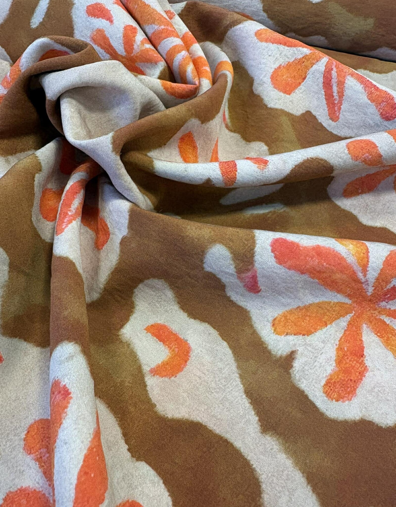 Viscose Super Legacy brown fluo orange - deadstock