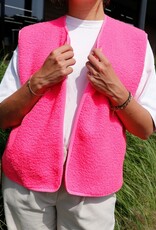 Teddy fleece boucle dubbelzijdig pink