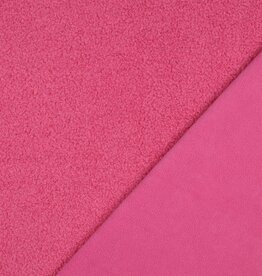 Teddy fleece boucle dubbelzijdig pink
