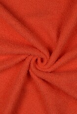 Teddy fleece boucle dubbelzijdig tangerine