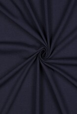 Jersey katoen  uni  marine blauw