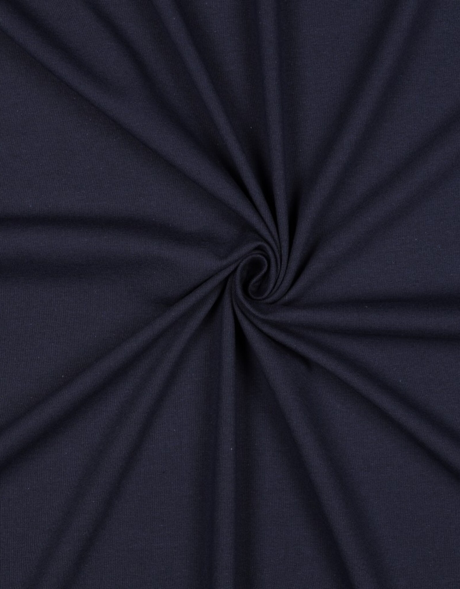 Jersey katoen  uni  marine blauw