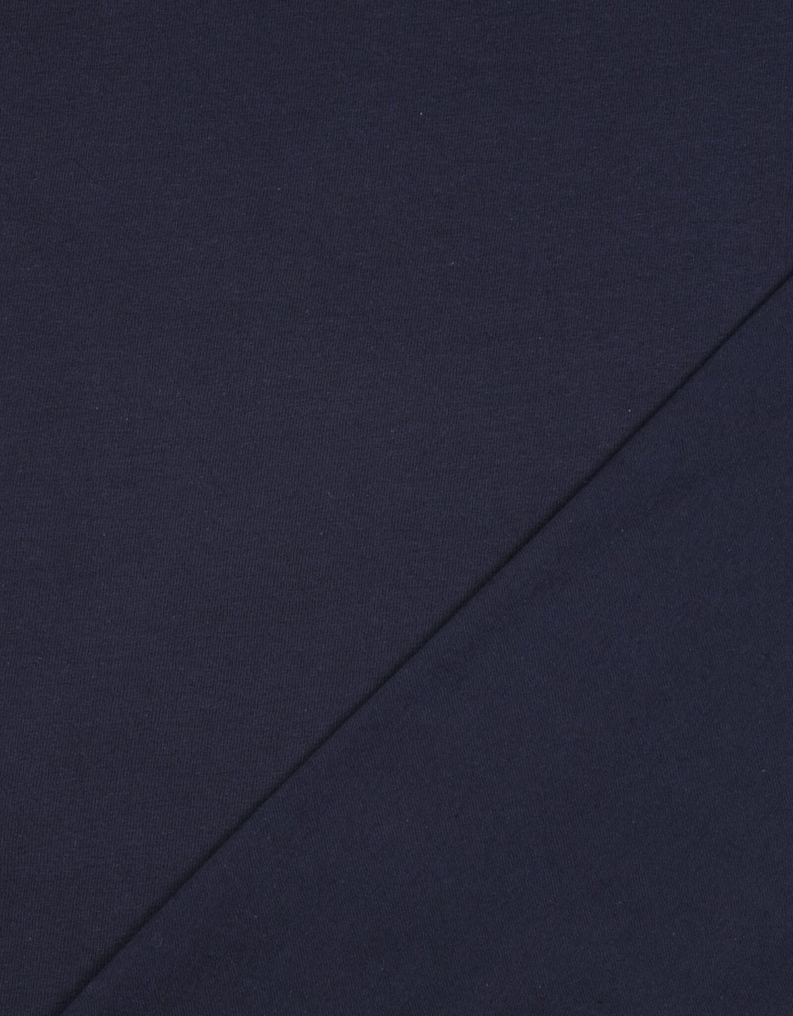 Jersey katoen  uni  marine blauw