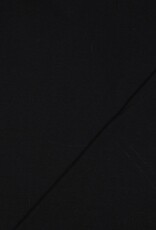 Jersey katoen  uni  zwart
