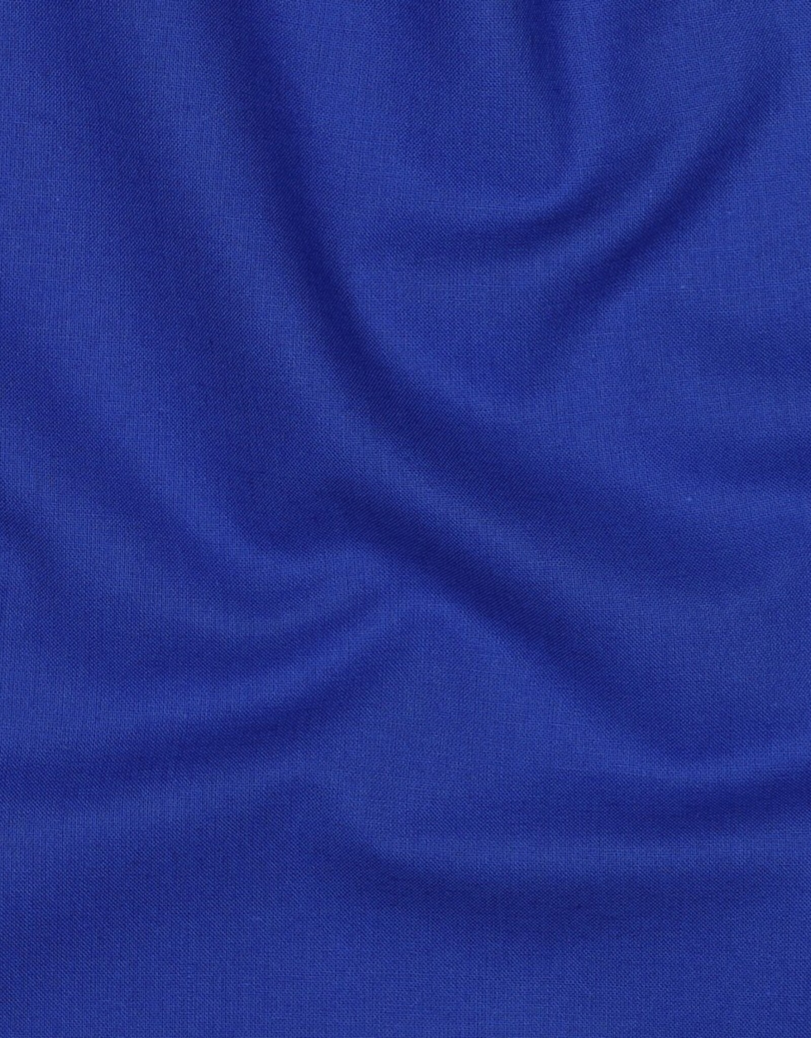 Uni katoen koningsblauw kobalt