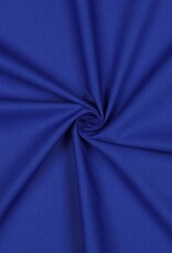 Uni katoen koningsblauw kobalt