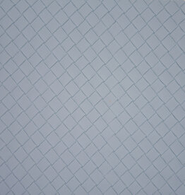 Imitatieleder Hamper gevlochten lichtblauw op 70cm hoogte