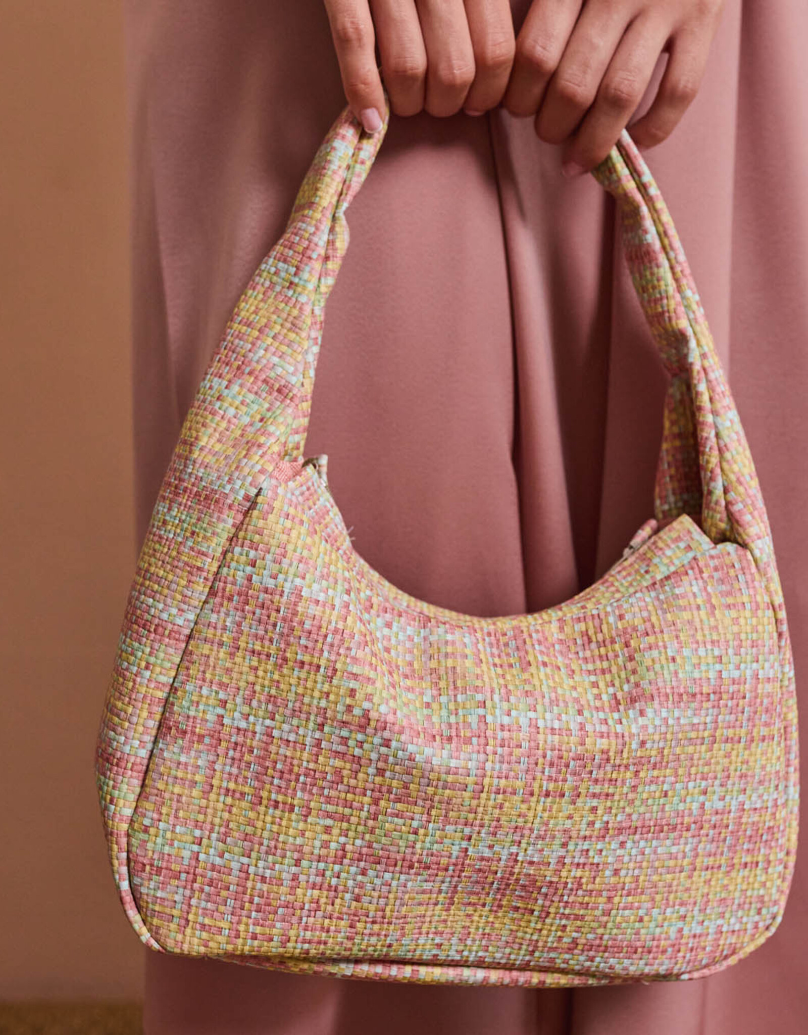 Imitatieleder multicolor print pastel colors op 70cm hoogte