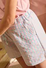 Seersucker Vichy Gingham blauw/rose