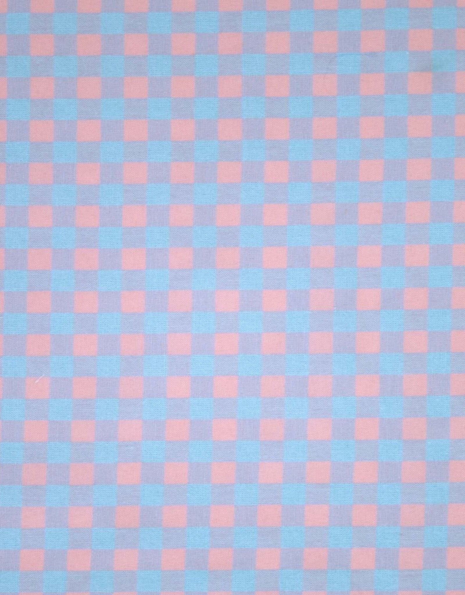 Seersucker Vichy Gingham blauw/rose