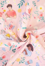 Canvas Happy Sewing Handmade rose