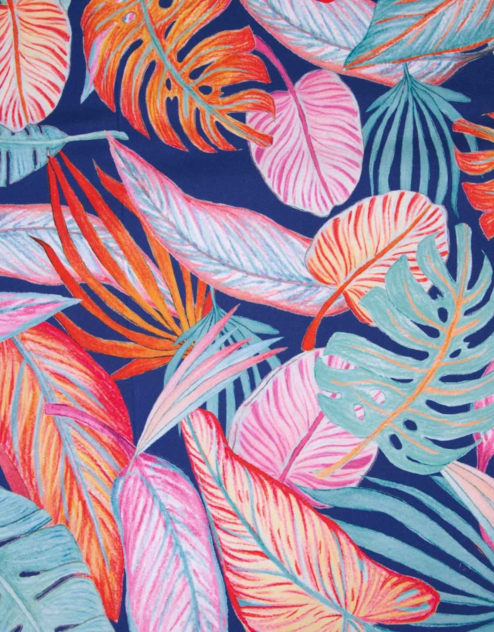 Swim short stof bladerprint navy