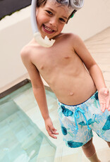 Swim short stof schildpad turtle turquoise