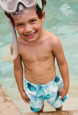 Swim short stof schildpad turtle turquoise