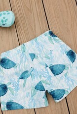 Swim short stof schildpad turtle turquoise