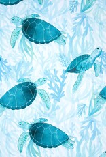 Swim short stof schildpad turtle turquoise