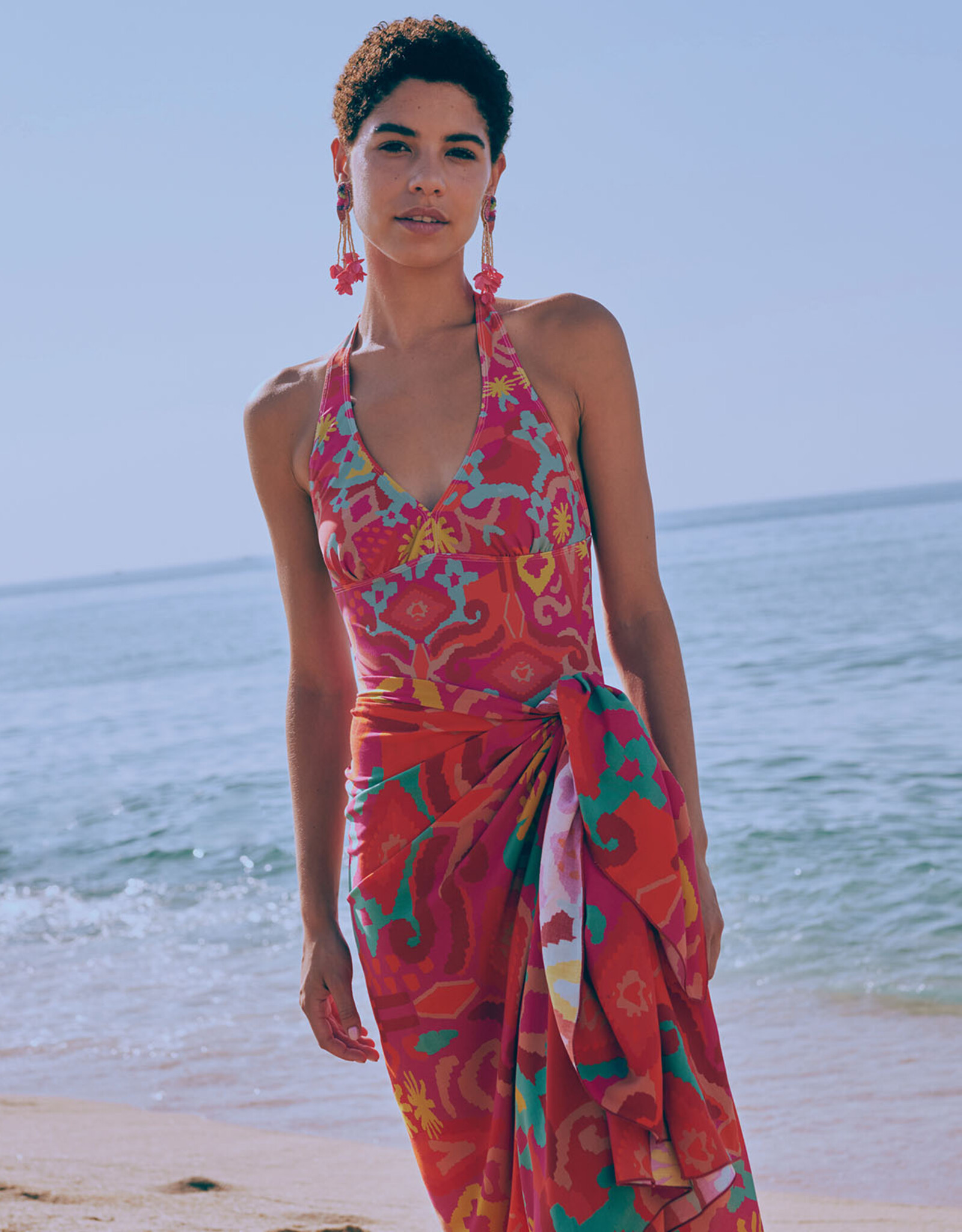 Lycra badpakkenstof neon Maya