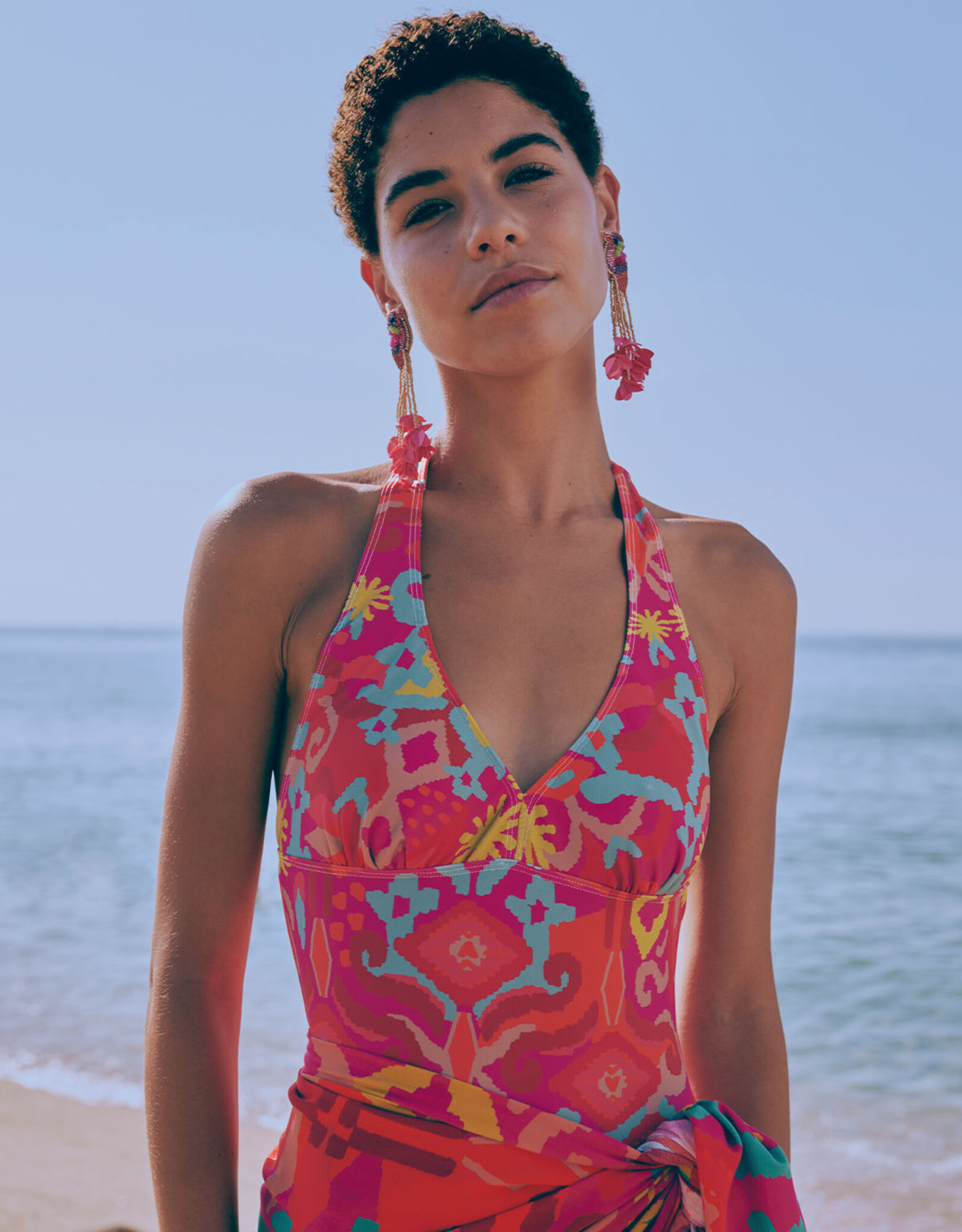 Lycra badpakkenstof neon Maya