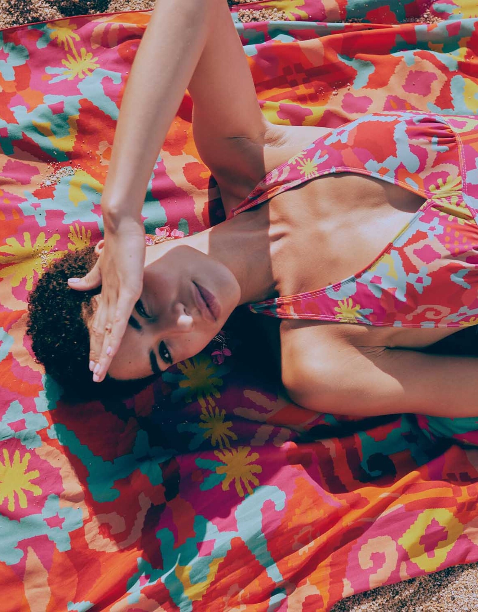 Lycra badpakkenstof neon Maya