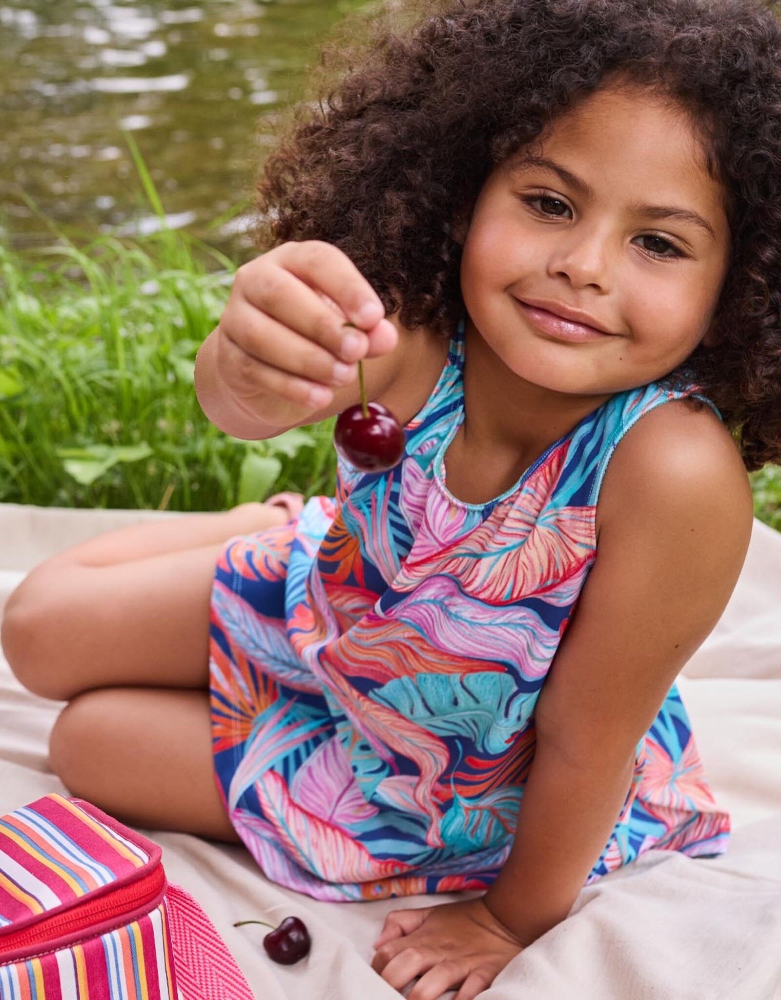 Lycra badpakkenstof bladerprint navy