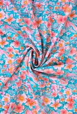 Lycra badpakkenstof floraal print