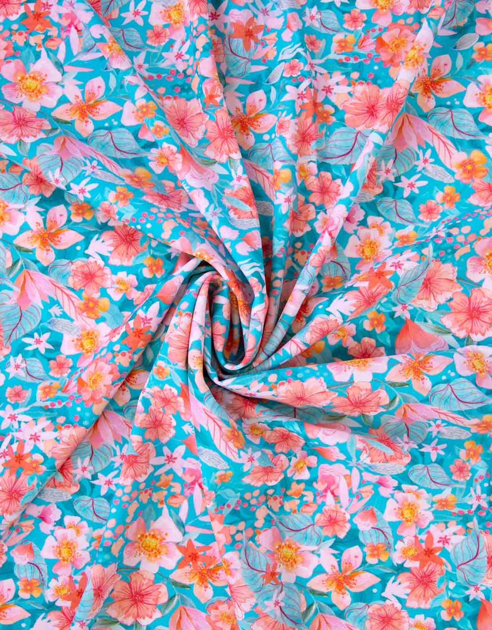Lycra badpakkenstof floraal print