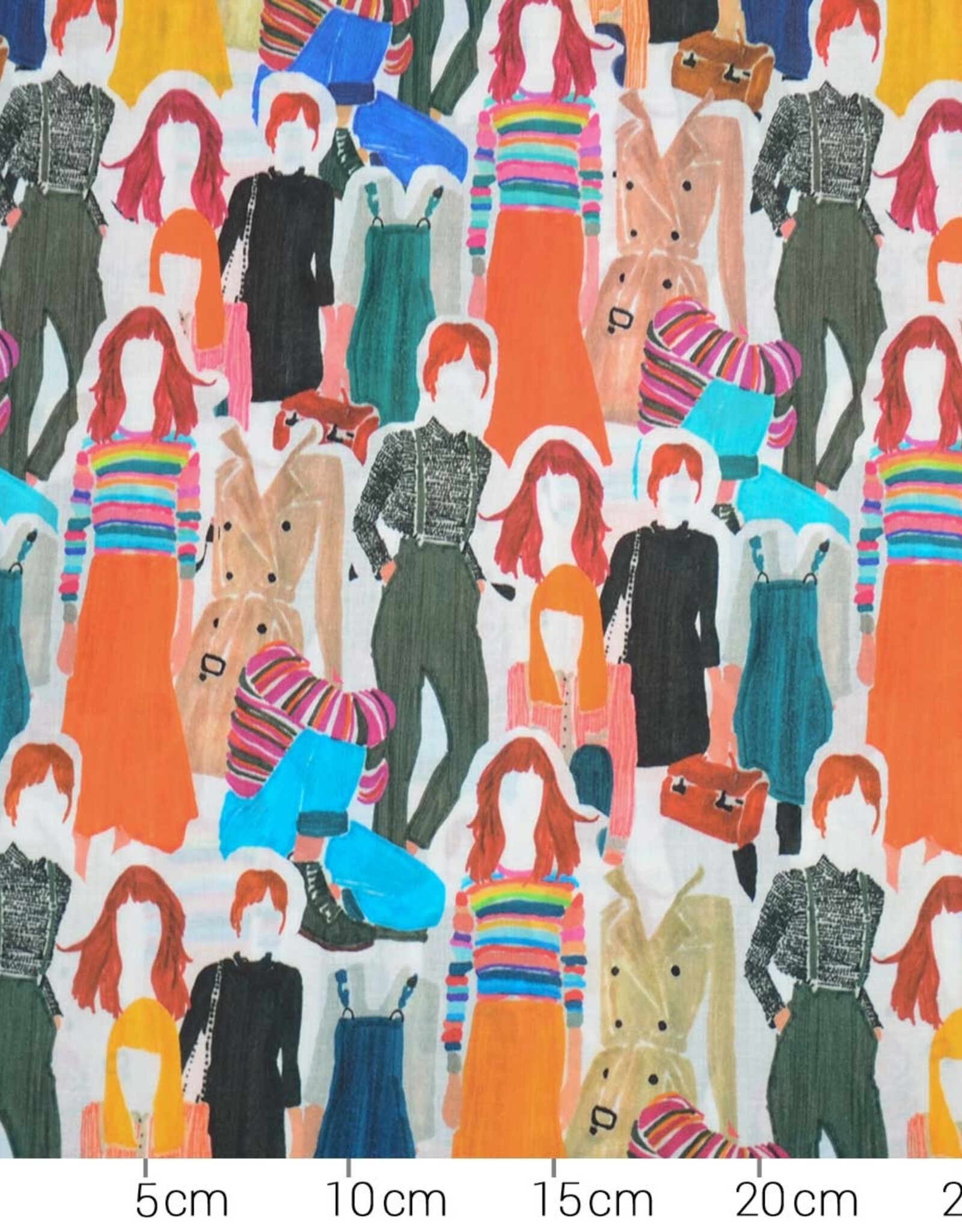 Batist katoen People are people veelkleurig