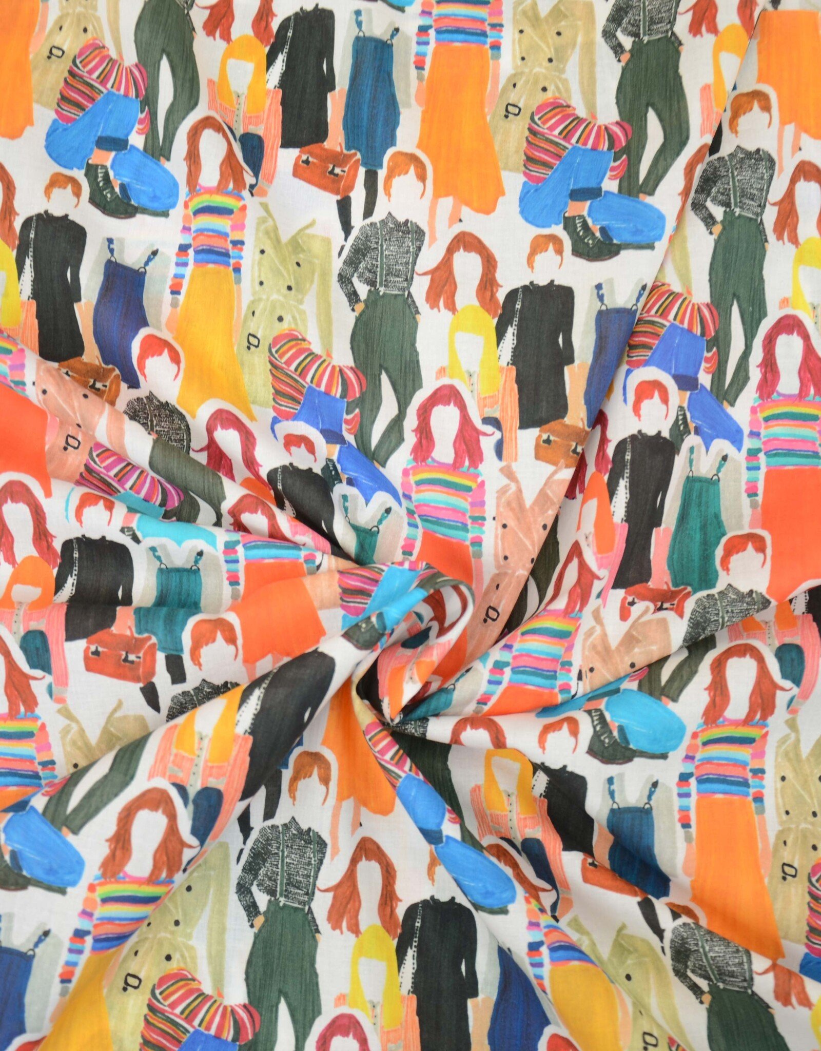 Batist katoen People are people veelkleurig