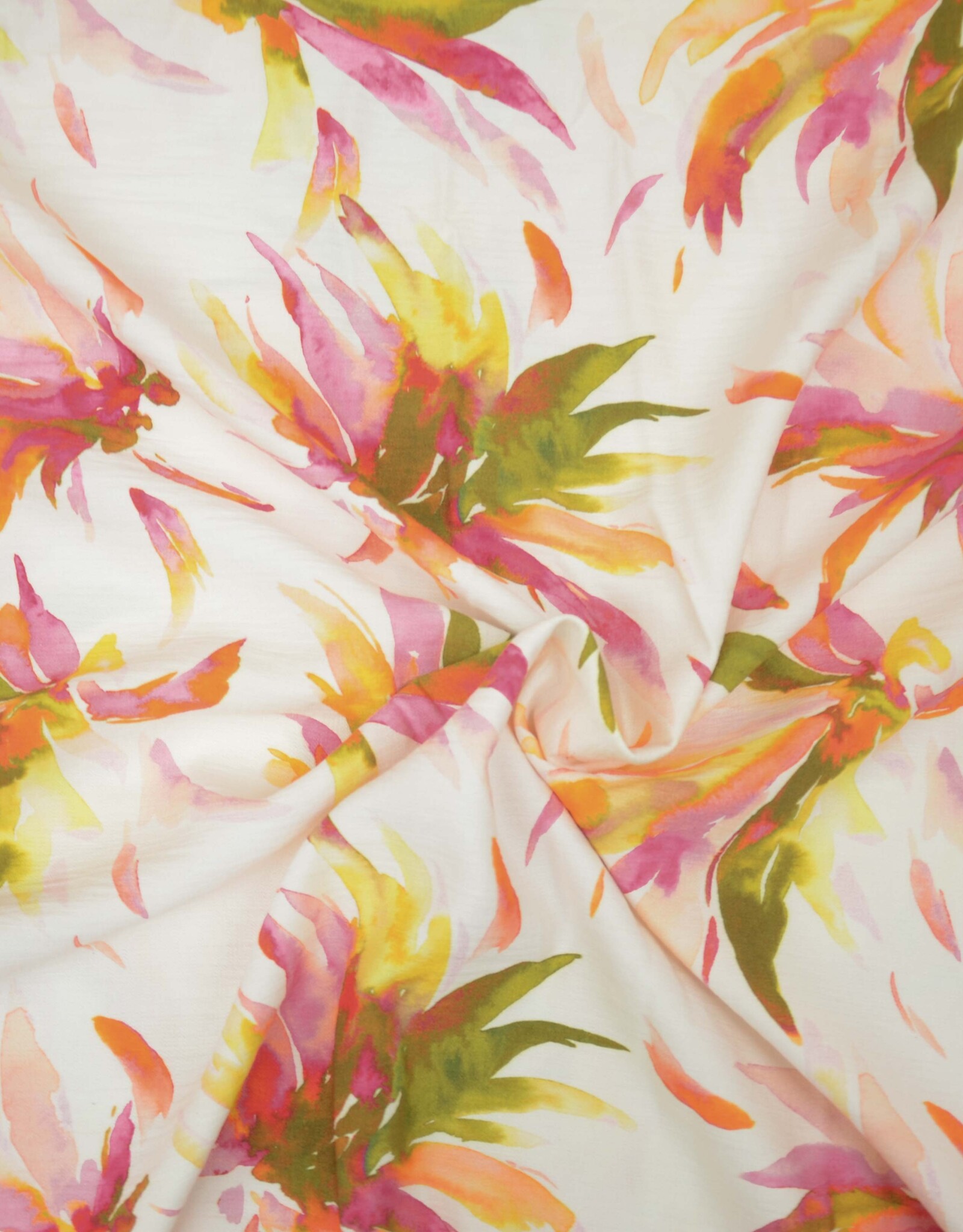 Viscose met glanzend effect Mango Flowers - Fashion Trends