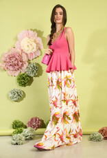 Viscose met glanzend effect Mango Flowers - Fashion Trends