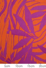 Viscose met glanzend effect 2-tone New Wave fuchsia/oranje - Fashion Trends