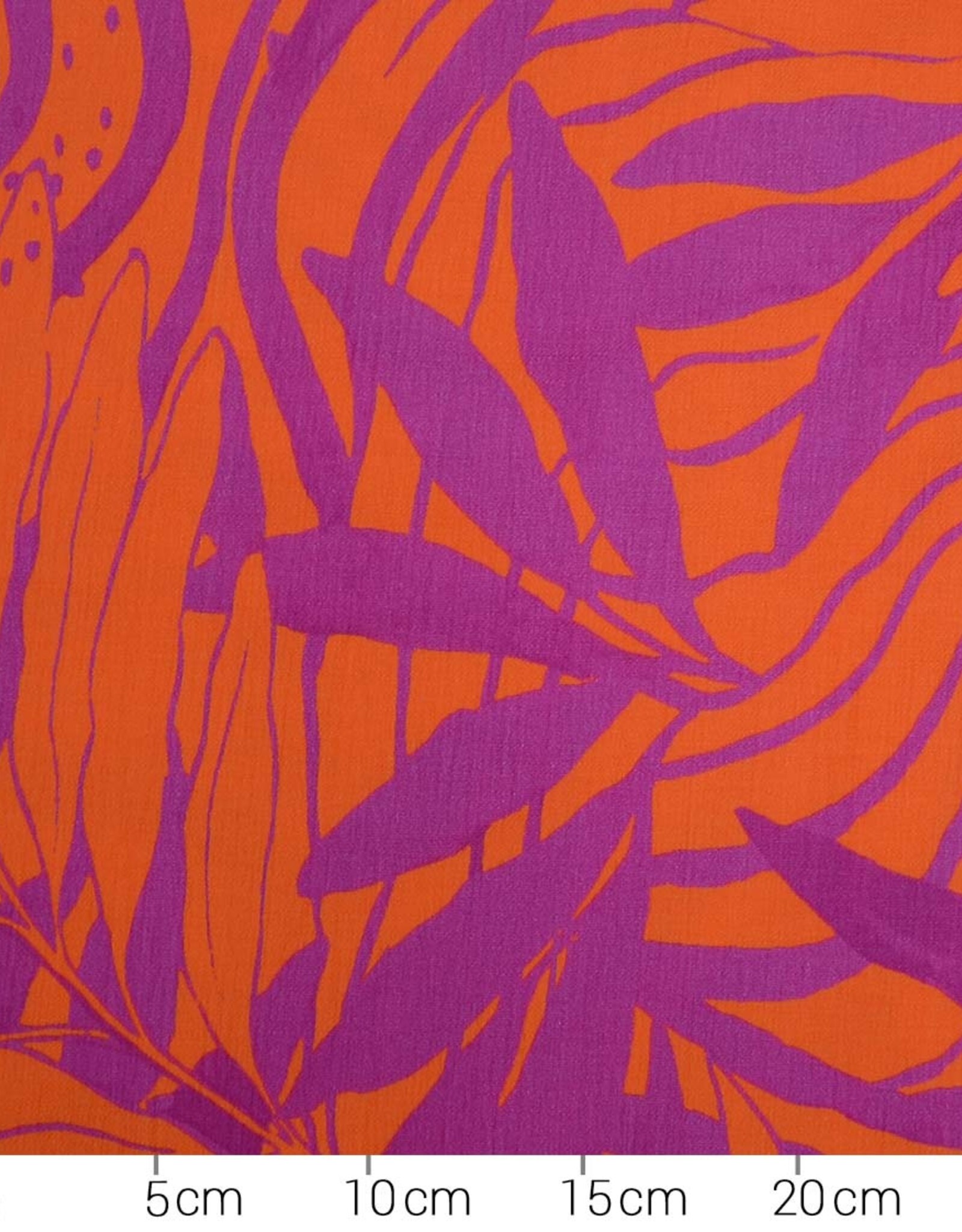 Viscose met glanzend effect 2-tone New Wave fuchsia/oranje - Fashion Trends