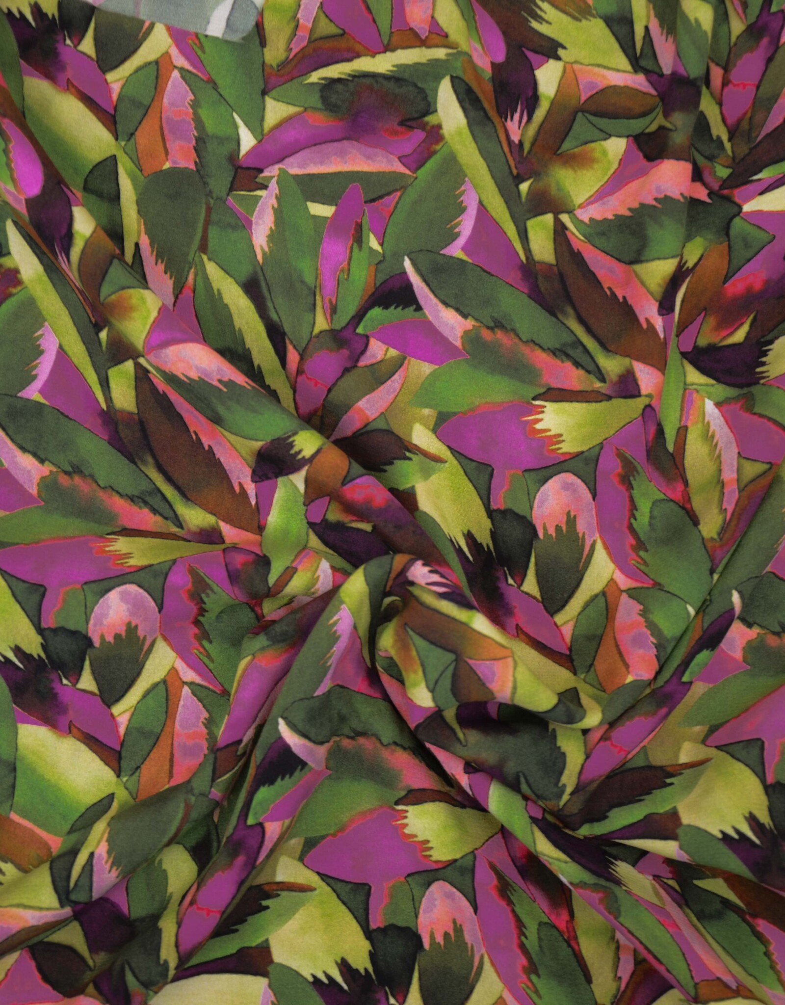 Viscose multicolor bladerprint Amazonas