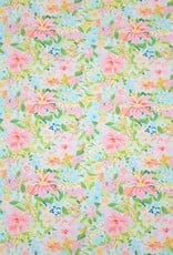 French terry Ada pastel gebloemd