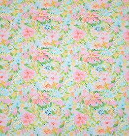 French terry Ada pastel gebloemd
