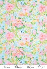 French terry Ada pastel gebloemd