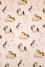 Katoenjersey Horse Love rose