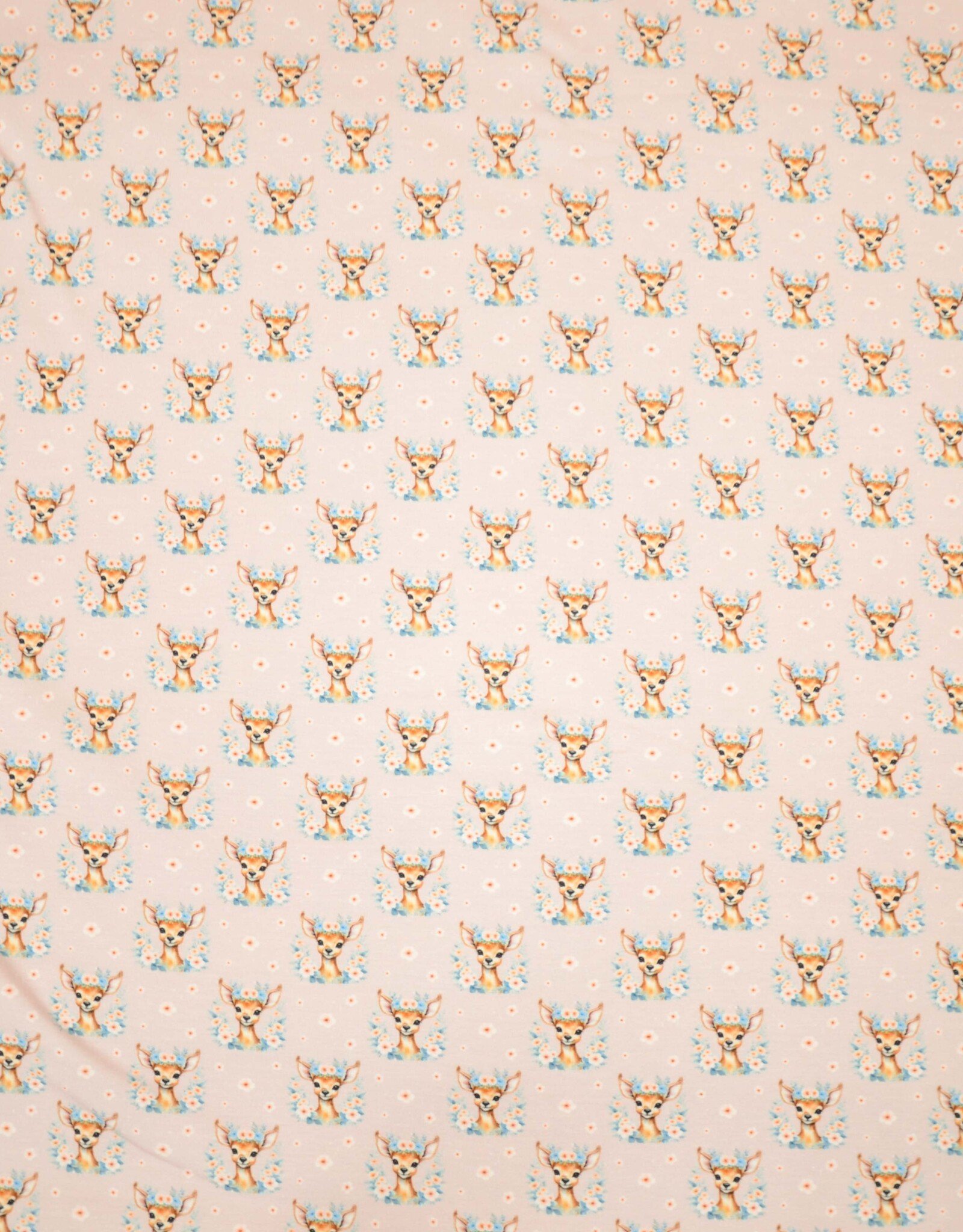 Katoenjersey Boho Reh retro hertjes