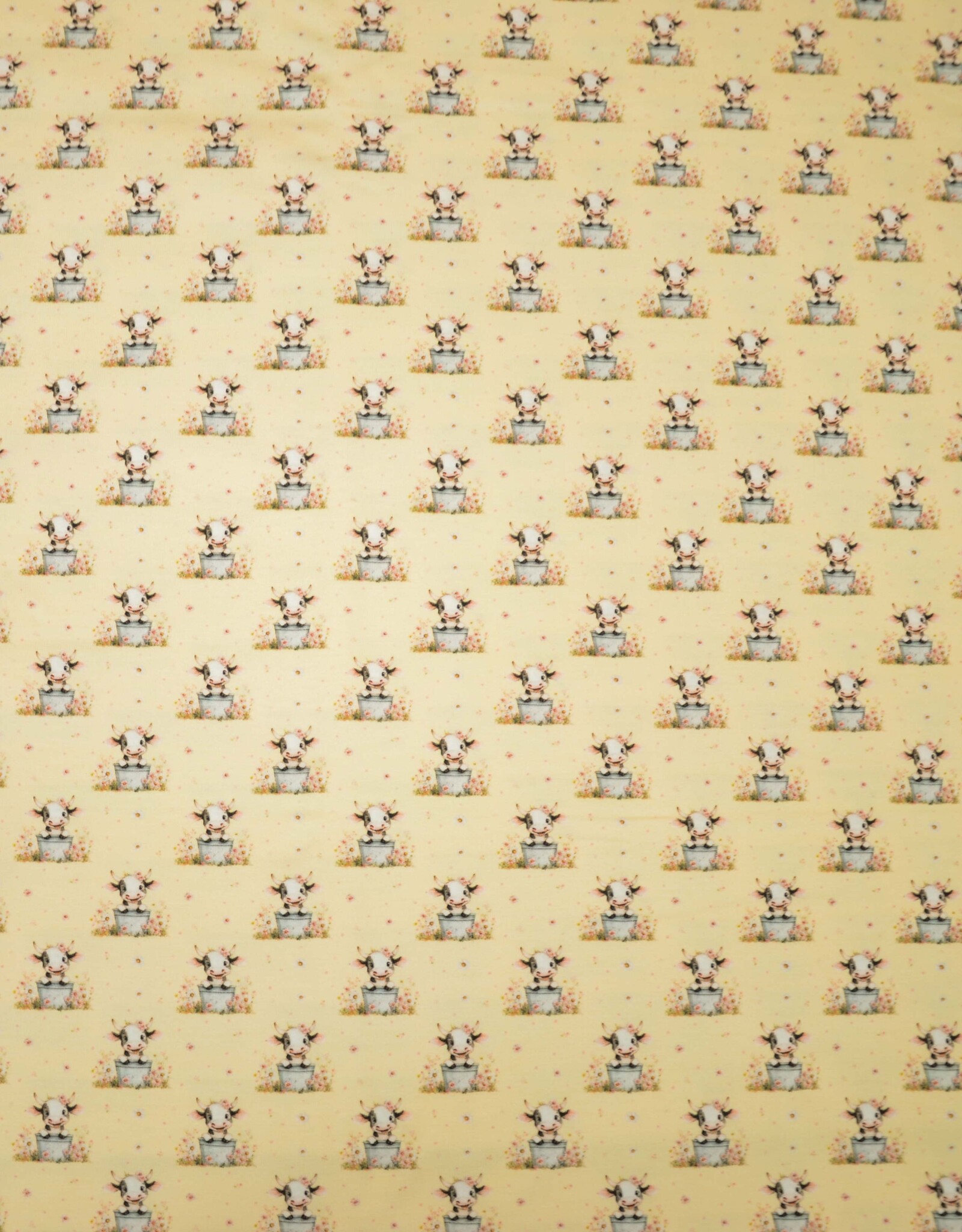 Katoenjersey Boho retro koetjes Ana