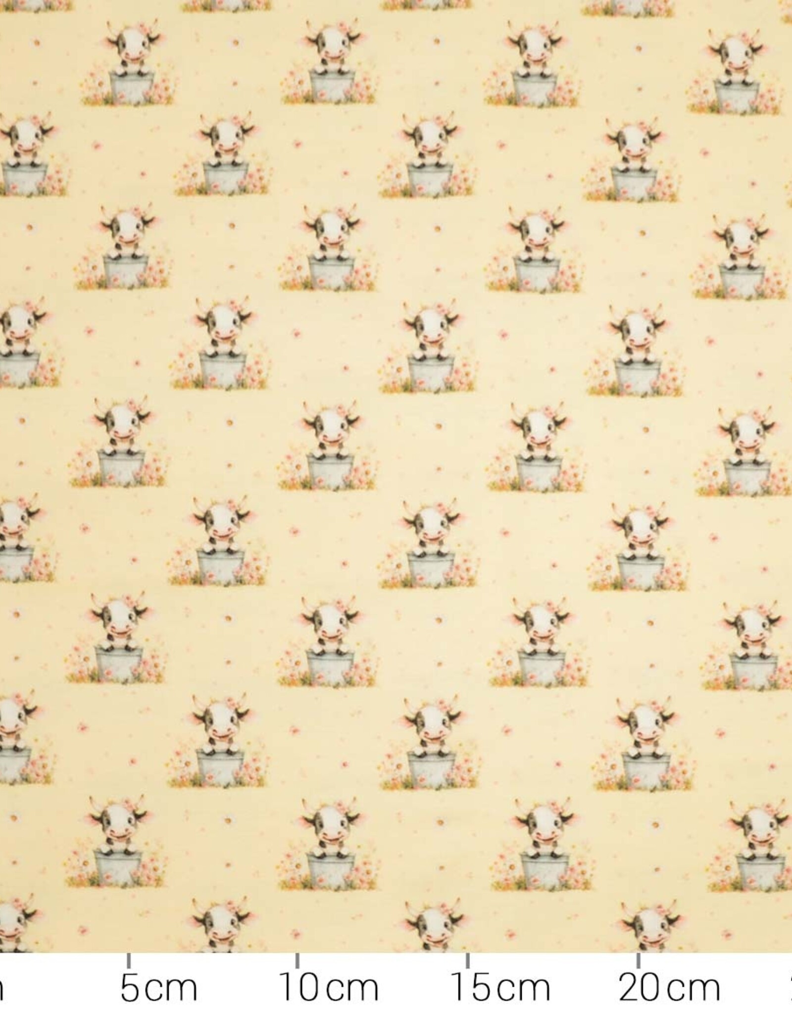 Katoenjersey Boho retro koetjes Ana