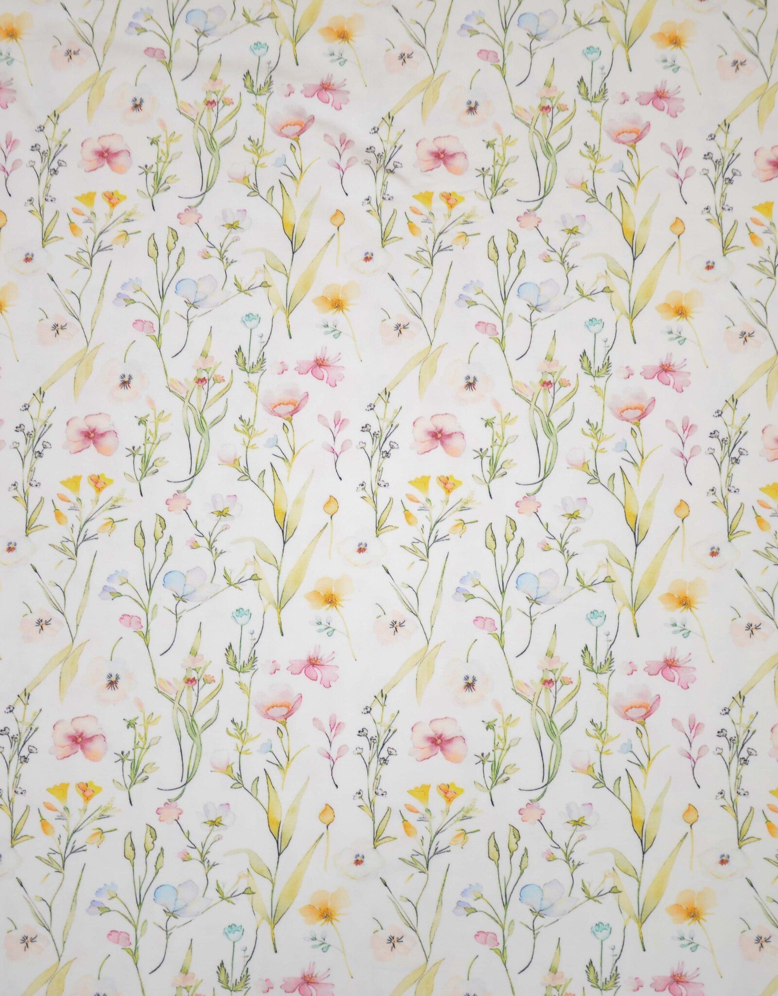 Katoenjersey pastel gebloemd Insa