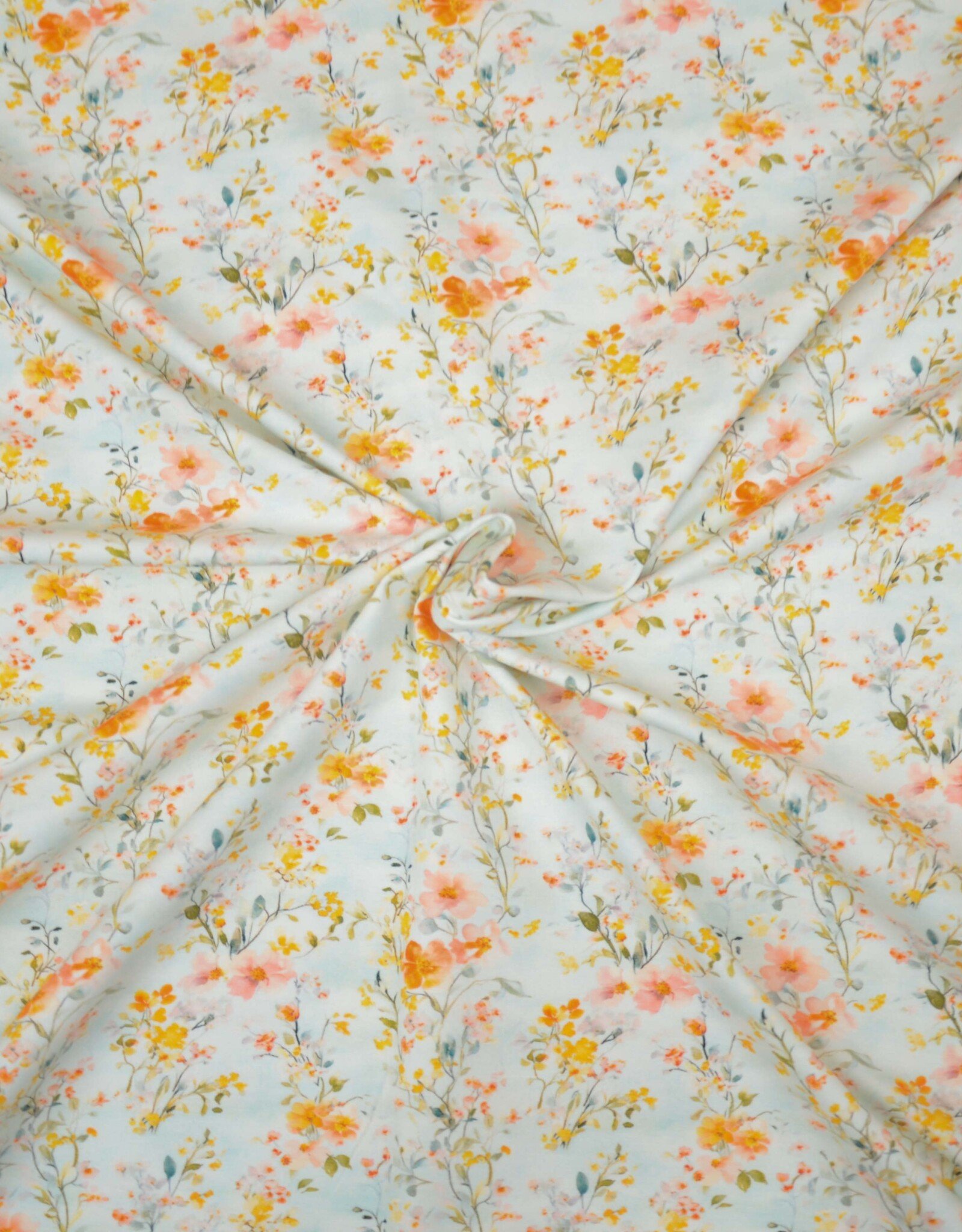 Katoenjersey pastel gebloemd Insa