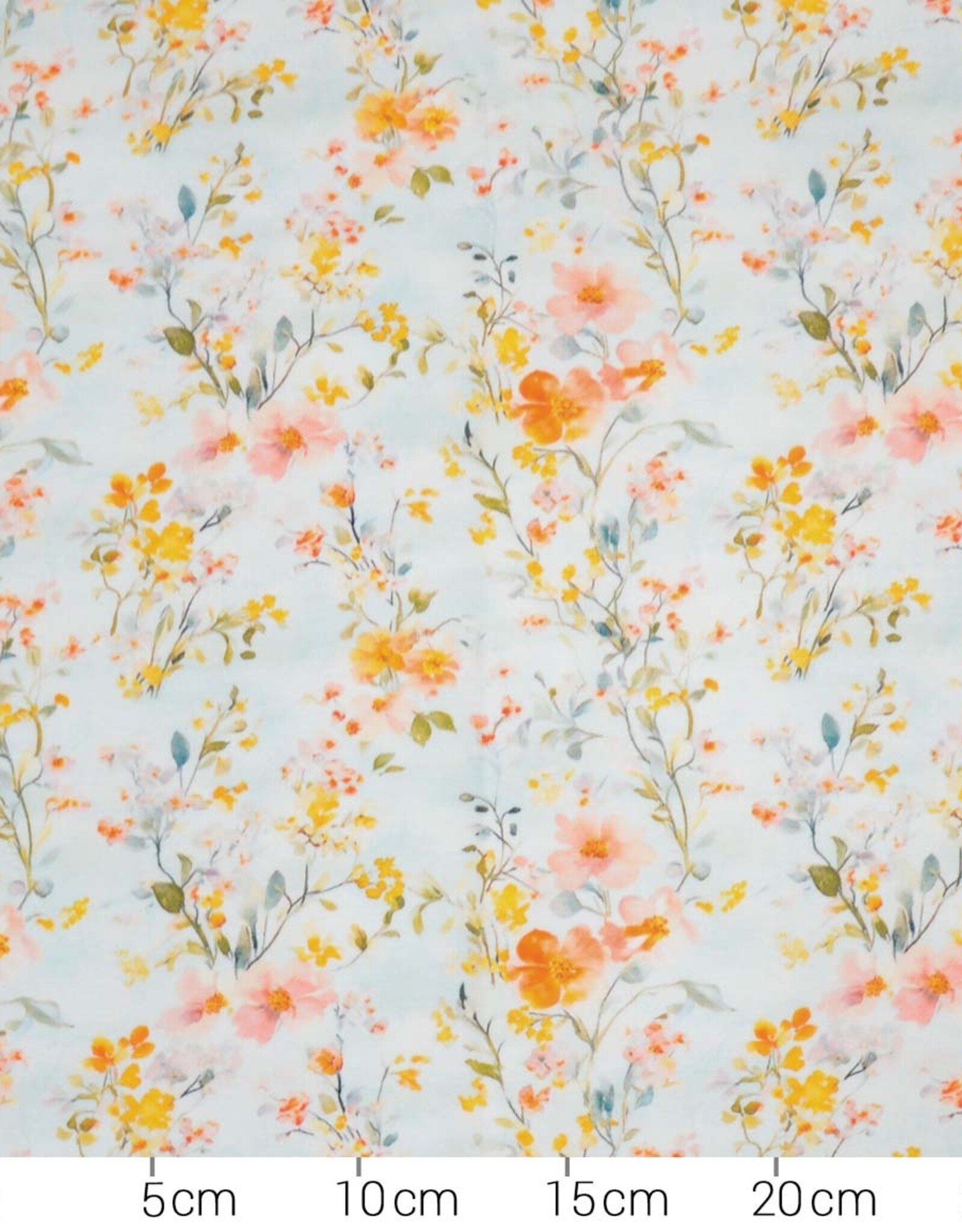 Katoenjersey pastel gebloemd Insa