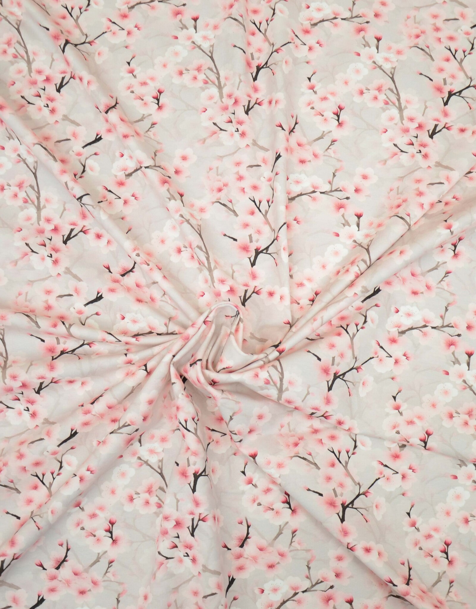 Katoenjersey kersenbloesem