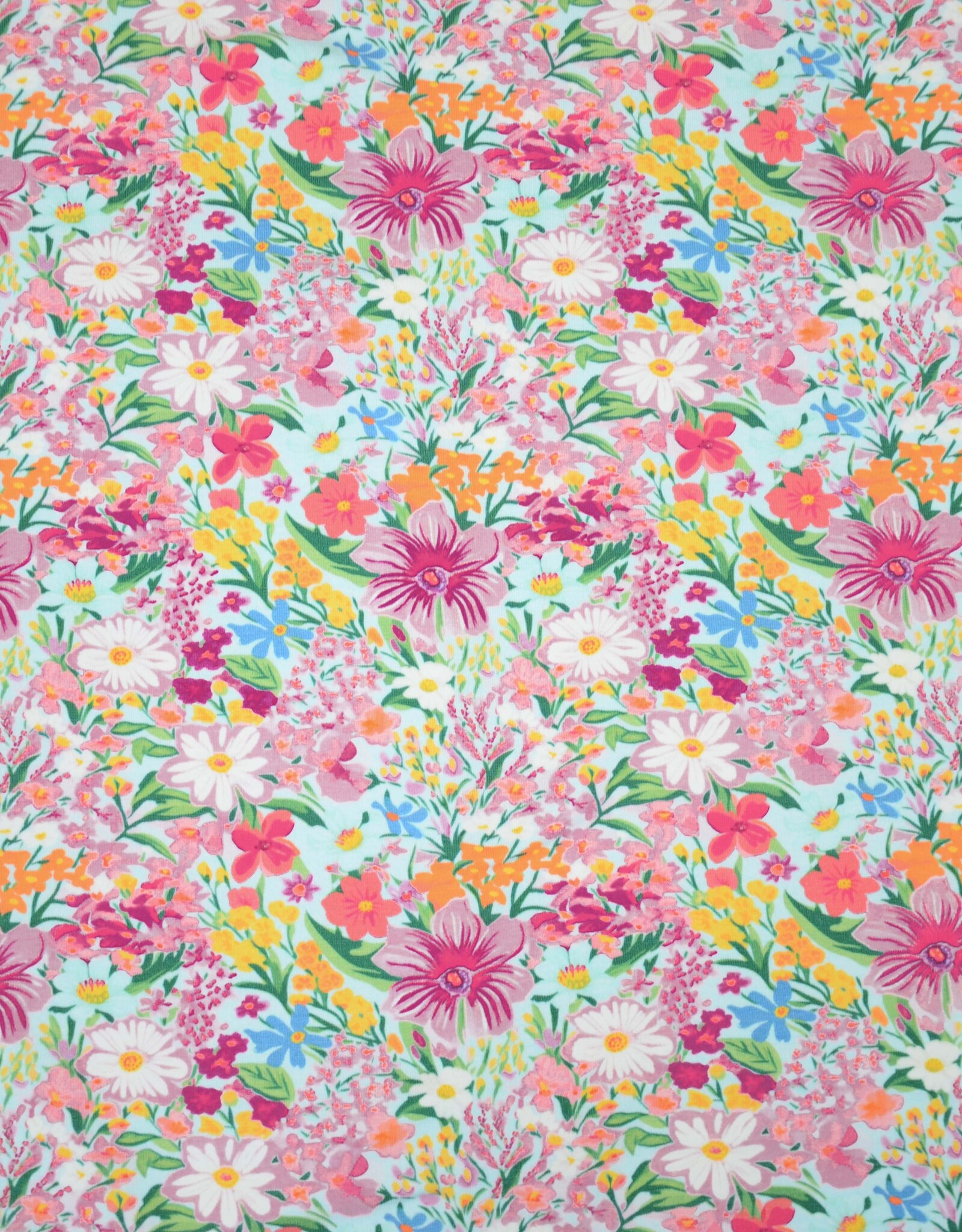 Katoenjersey felgebloemd Image